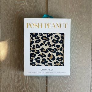 Posh Peanut crib sheet LANA LEOPARD TAN